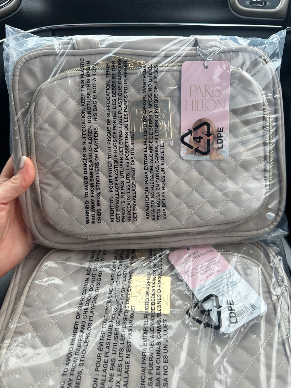 Paris Hilton Quilted Toiletry Bag - Travel Bag